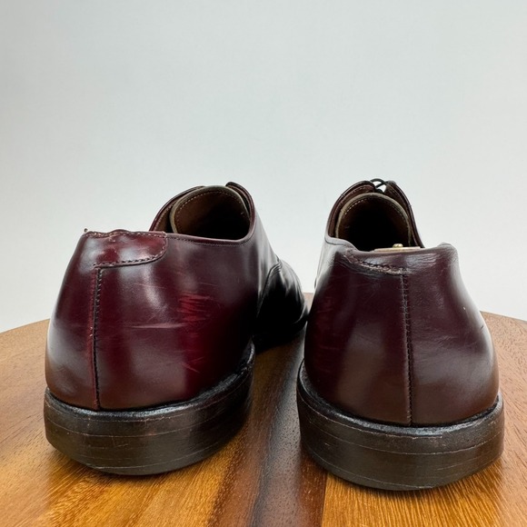 Mens Allen Edmonds Fifth Avenue Burgundy Leather Dress Cap Toe Oxfords Size 12 D